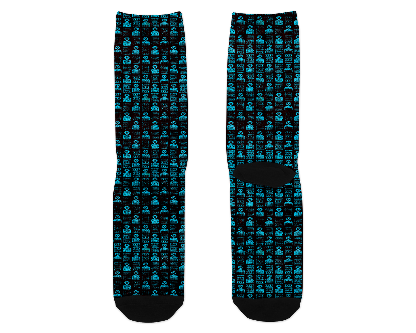 Duafe Comb Dress Socks - Blue